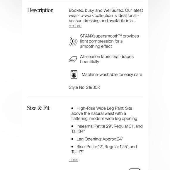 Spanx WellSuited Wide Leg Pants - NWT - Picture 10 of 11